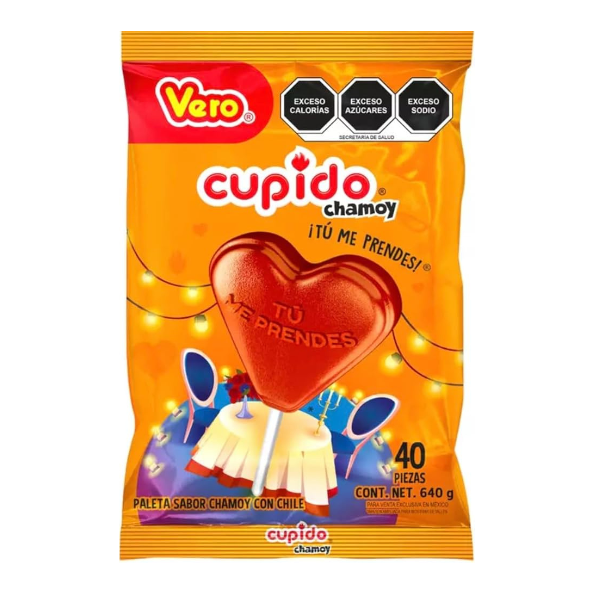 Paleta vero cupido chamoy 40 pz