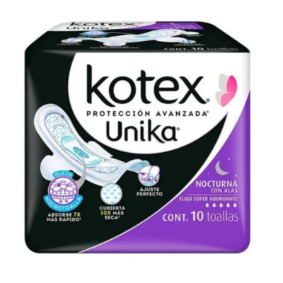 Kotex nat. nocturna. c/a 10 pz